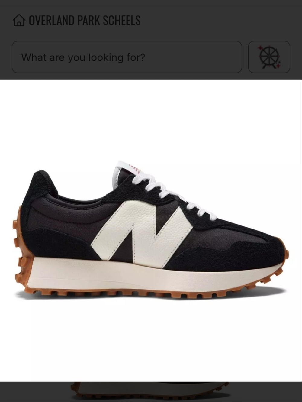 New Balance 327 Black And White Size 9